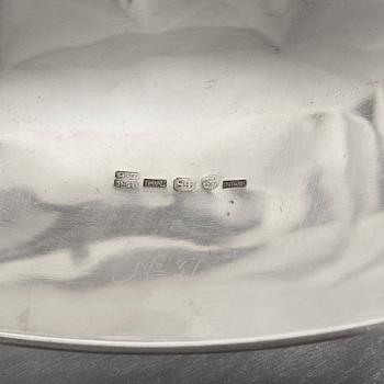 A Russian 19th century silver cover, Nicols & Plinke, Henrik August Long, St. Petersburg 1840.