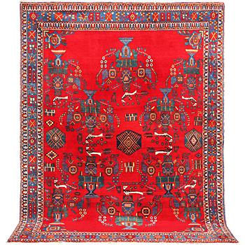 An Afhar rug, c. 237 x 176 cm.