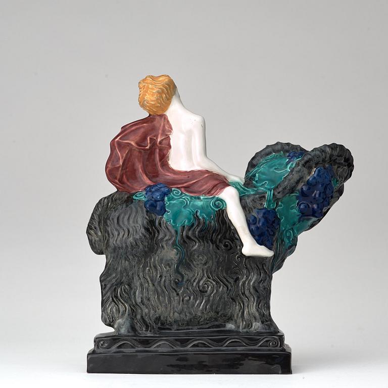 Ida Schwetz Lehmann, a glazed ceramic sculpture, Keramische Werkgenossenschaft, Wien (1911-1938).