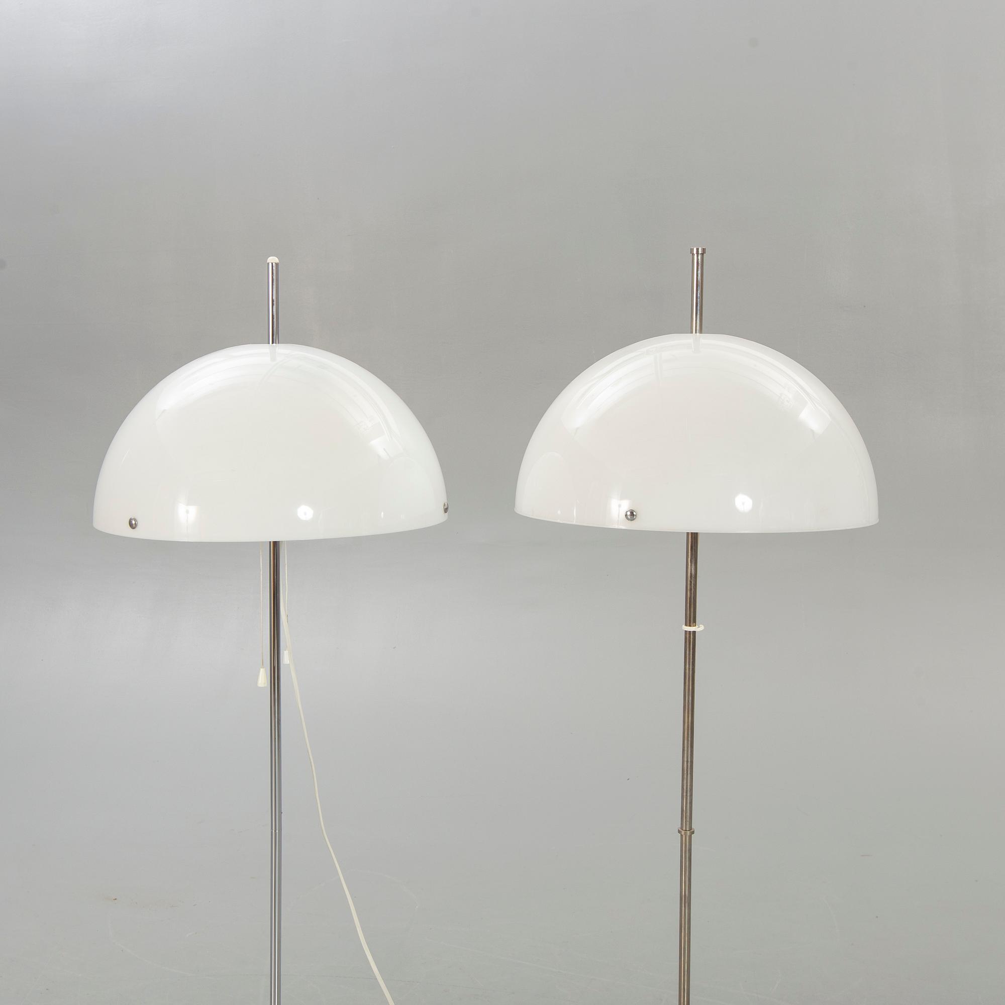 A set of two Fagerhult floor lamps, later part of the 20th century.