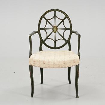 KARMSTOL, Hepplewhite-stil, omkring sekelskiftet 1900.