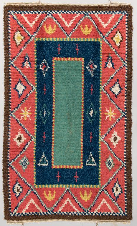 A Swedish wool rug, early 20th century, 192x118 cm.