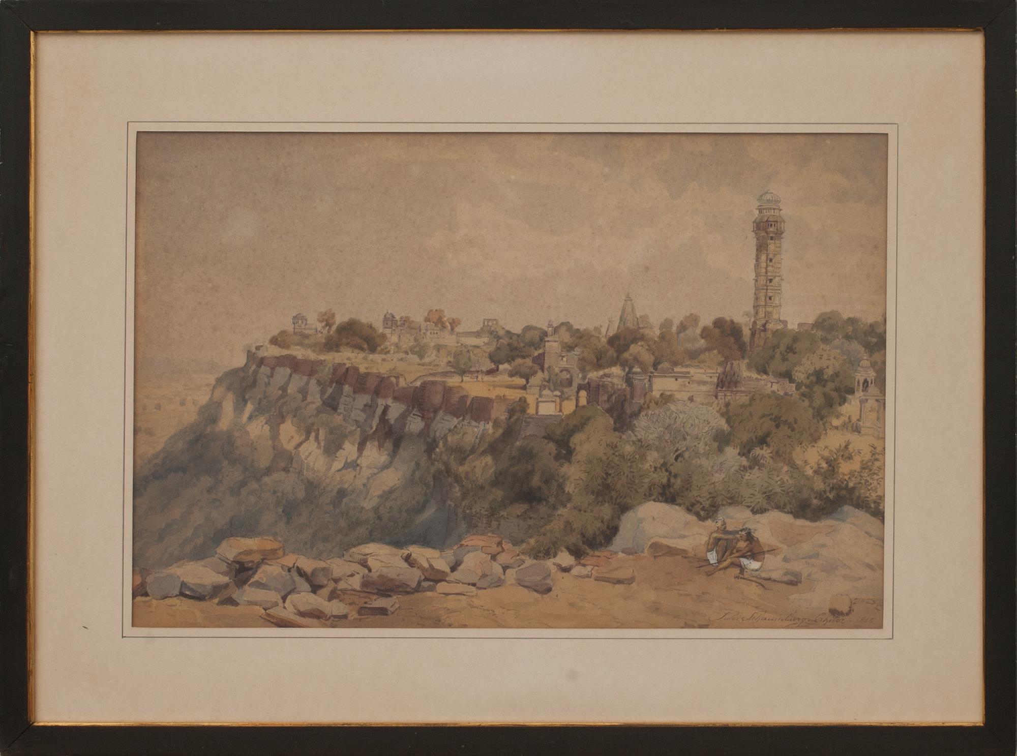 JULES SCHAUMBURG, akvarell, signerad och daterad 1866.