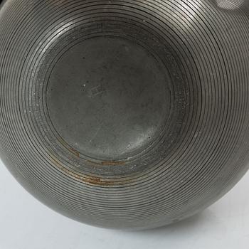 Sylvia Stave,  a pewter vase model '5496', C.G. Hallberg, Stockholm, 1934.