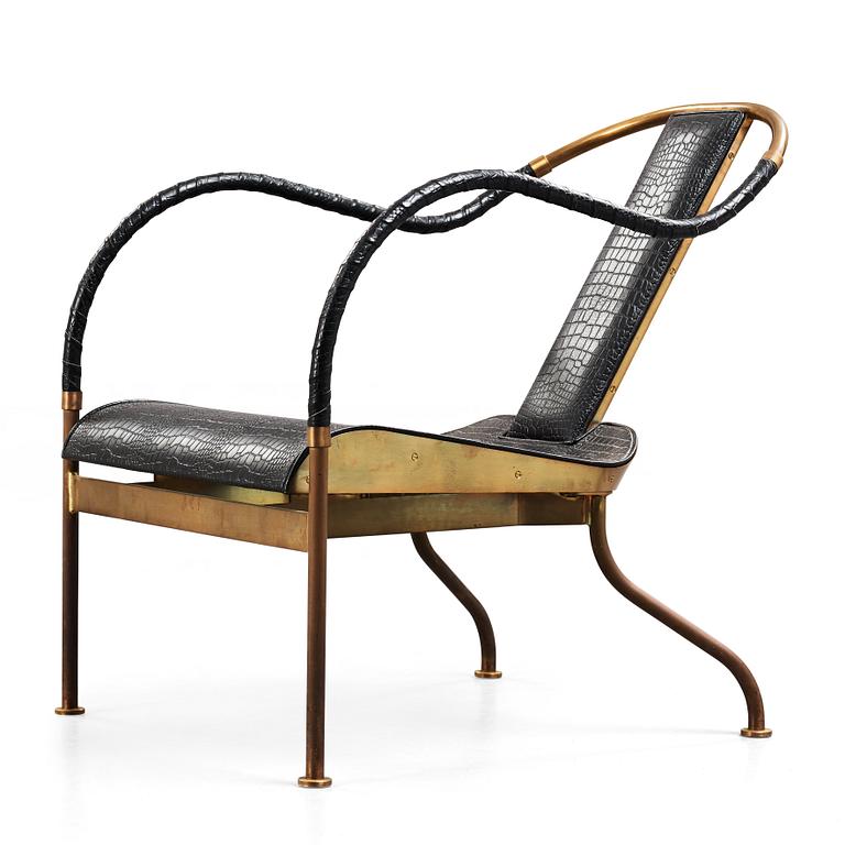 Mats Theselius, A Mats Theselius 'el Rey' easy chair by Källemo Sweden post 1999.