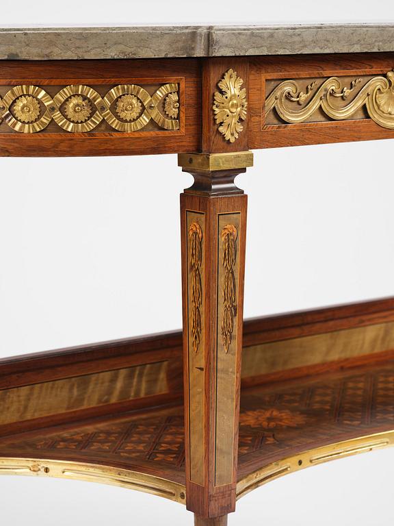 Konsolbord, utfört i Georg Haupts art, omkring år 1900, Gustaviansk stil.