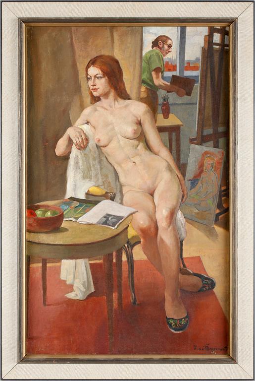 PHILIPPE DE ROUGEMONT. Olja på duk, sign.