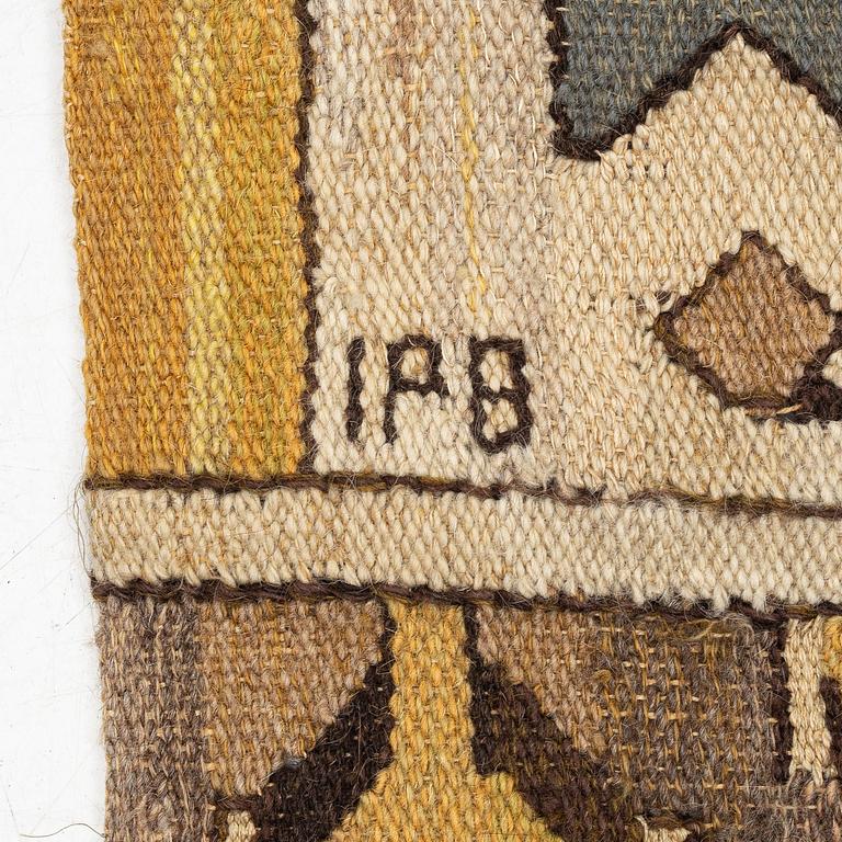 Polly Björkman, a tapestry weave drape, c. 259 x 165 cm, signed TPB.