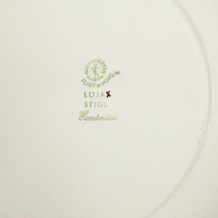 Stig Lindberg, Eight 'Löja' plates, Gustavsberg.