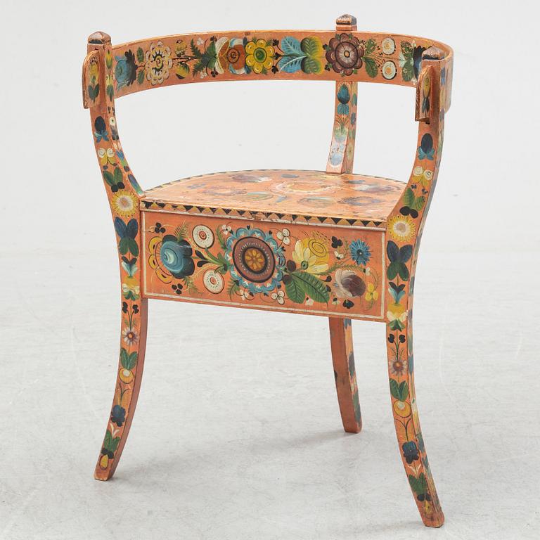 ARMCHAIR, possibly Norway, ca 1900.