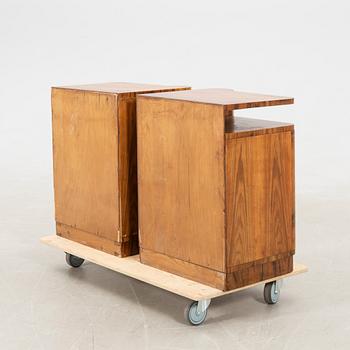 Bedside tables, a pair, Art Deco, first half of the 20th century.