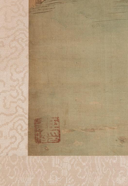 Four hanging scrolls with scenes from the history of the Three Kingdoms, late Qing dynasty (1644-1912).