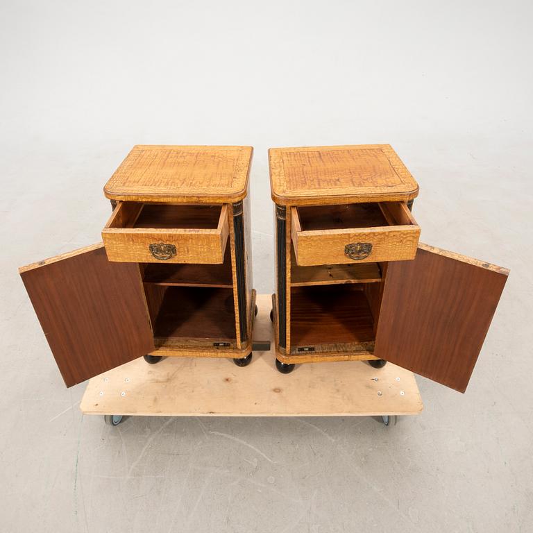 Bedside tables, a pair, circa 1900.