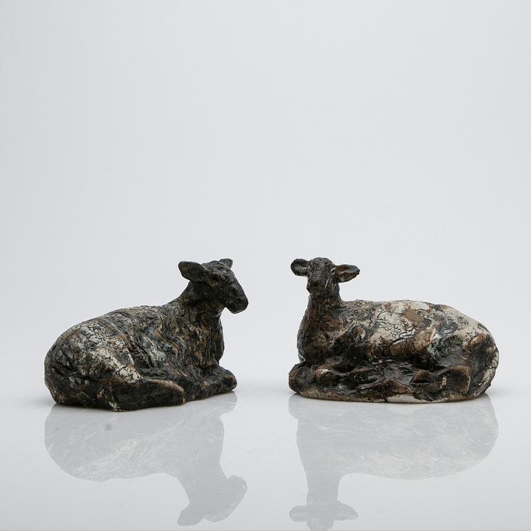 Henrik Allert, Sculptures, 2, ceramic, sheep.