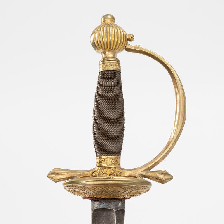 A Swedish infantry officers's sword, 1820s/30s.