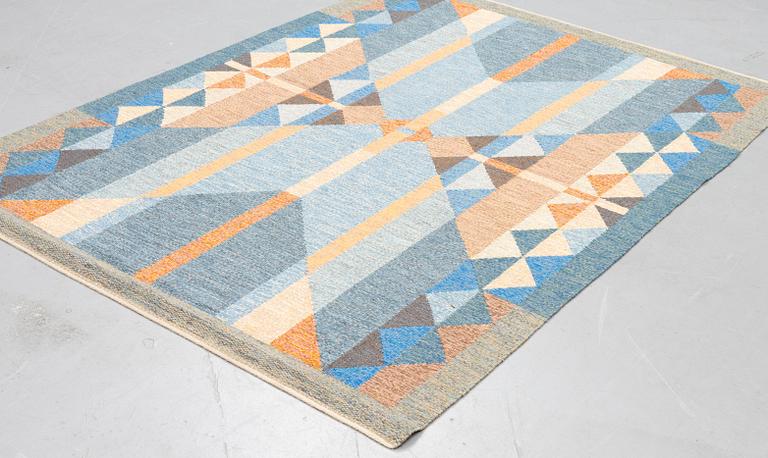 Kerstin Person, a carpet, "Butterfly", flat weave, ca 241,5 x 170,5 cm, signed KP.