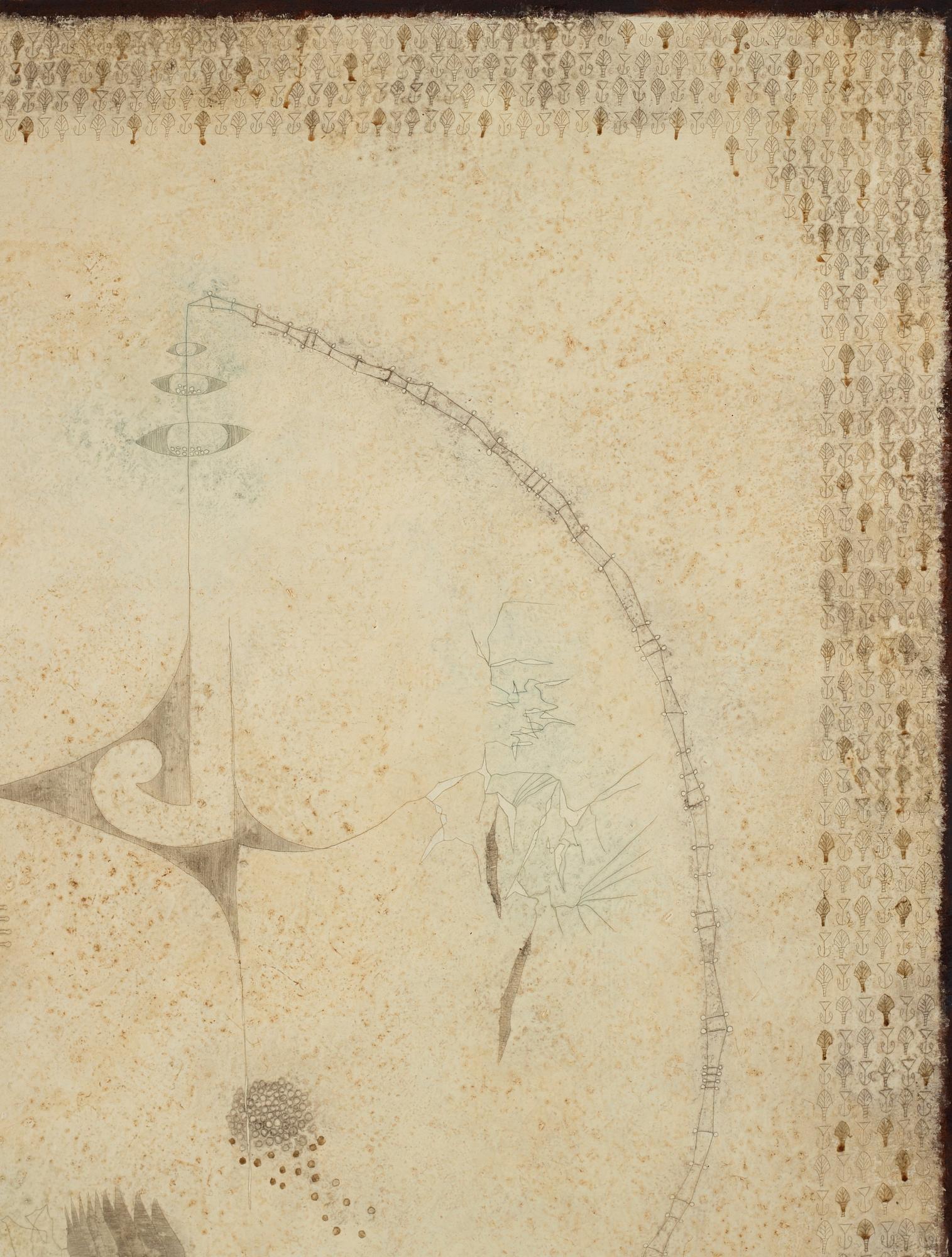 THEA EKSTRÖM, mixed media on paper laid down on panel, signed and dated 30 III 63.