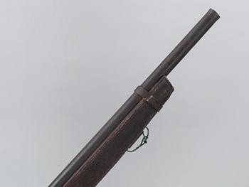 19 th century matchlock rifle with older parts.