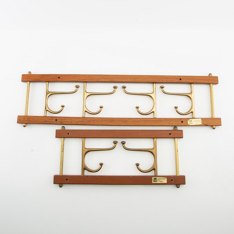 Coat racks, two "Dekorativ" by Skoglunds Metal Foundry, Anderstorp, 1950s/60s.