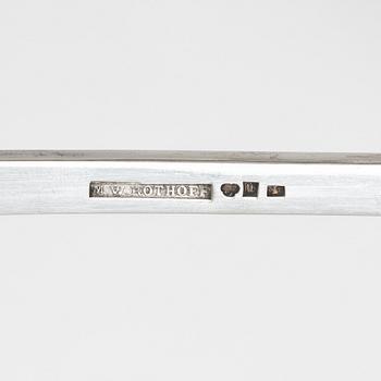 A silver soup ladle and creamer, Sweden, 1867-1905.