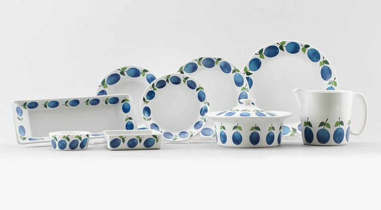 SERVISPORSLIN, 52 delar, "Prunus", Stig Lindberg, Gustavsberg.
