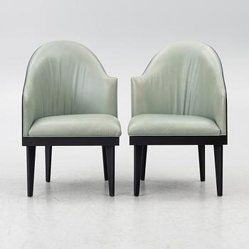 Pierre Sartogo & Nathalie Grenon, a pair of 'Toscana' lounge chairs, Saporiti Italia, 1980's.
