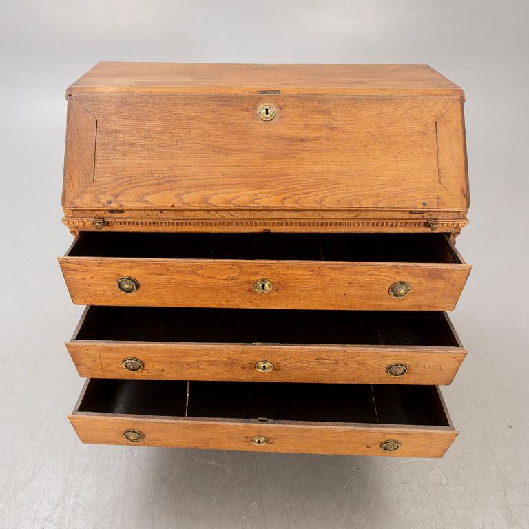 A Danish  Louis XVI oak writing desk mid 1800s.