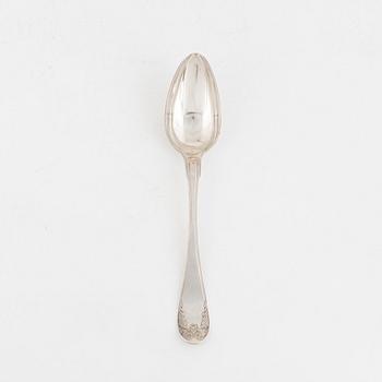 A Swedish Silver Serving Spoon, mark of Gustaf Möllenborg, Stockholm 1824.