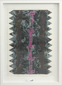 Peter Hahne · PETER HAHNE, blandteknik, sign o dat 81.