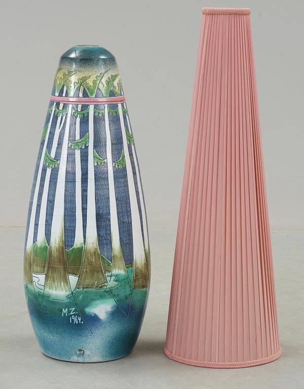 GOLVLAMPA, keramik, Marian Zawadzki, Tilgmans, 1964.