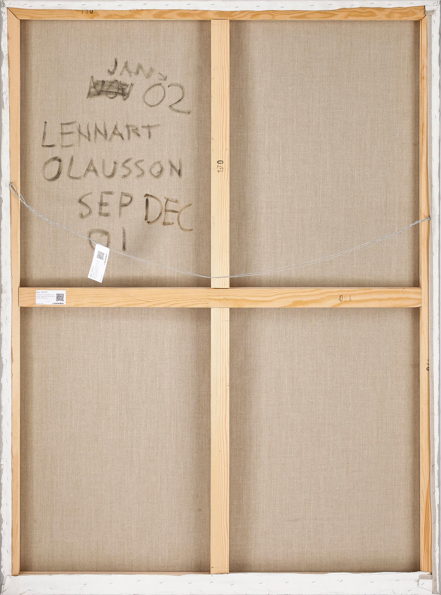 LENNART OLAUSSON, olja på duk, signerad och daterad sep-jan 01/02.