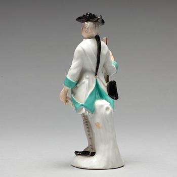 FIGURIN, porslin. Tyskland, 17/1800-tal. Omärkt.