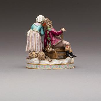 FIGURIN, Meissen, tidigt 1900-tal, porslin.