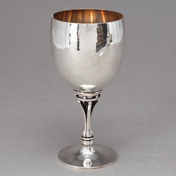 VINBÄGARE, sterlingsilver, Harald Nielsen för Georg Jensen, designår 1928. Vikt ca 324g.