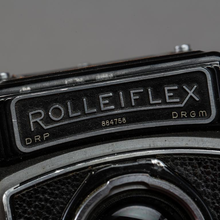 SPEGELREFLEXKAMERA, Rolleiflex compur rapid, nr 884758, Franke & Heidecke, Tyskland. 1900-talets mitt.