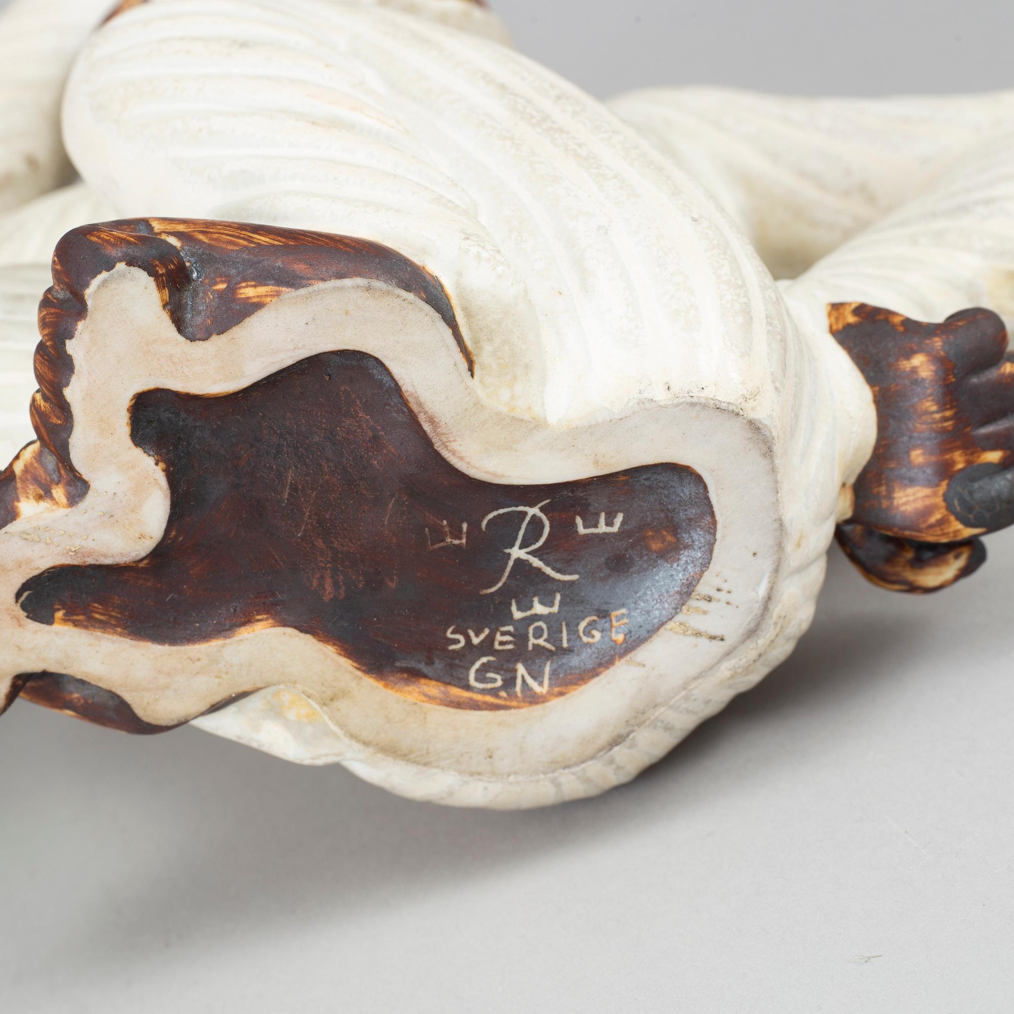 GUNNAR NYLUND, figuriner, 2 st, stengods, Rörstrand.