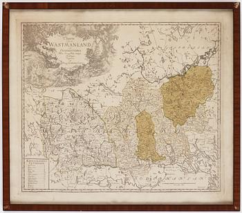 Karta, "Charta öfver Wästmanland och Fierdhundra", around 1800.