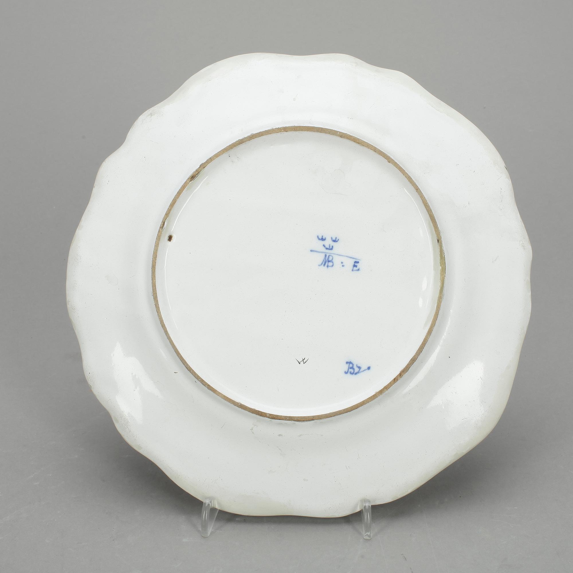 TALLRIK, fajans, Marieberg, 1758-62.