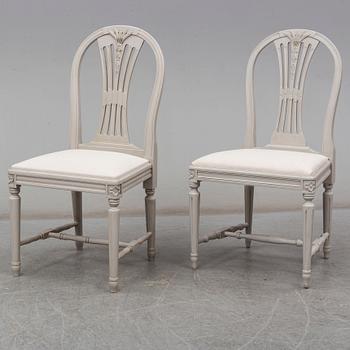 STOLAR, 4+4 st, gustaviansk stil, 1900-talets andra hälft.
