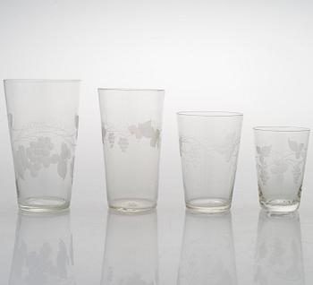 A 84-piece 'Savoy' glasswear, 1940s.