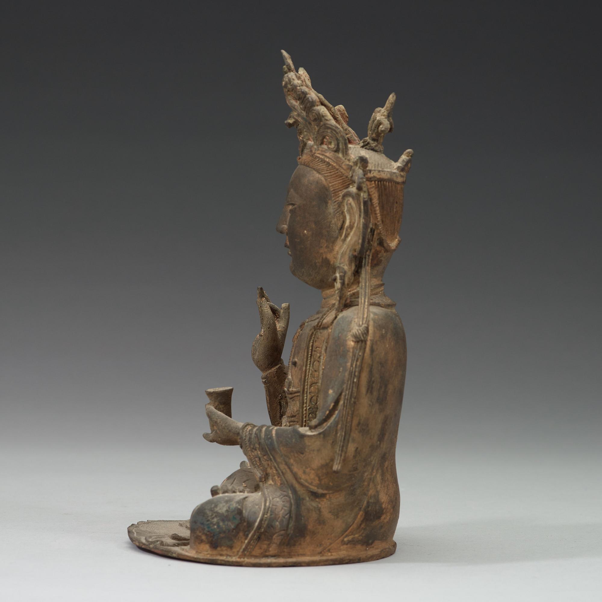 GUANYIN, brons. Sen Mingdynasti.