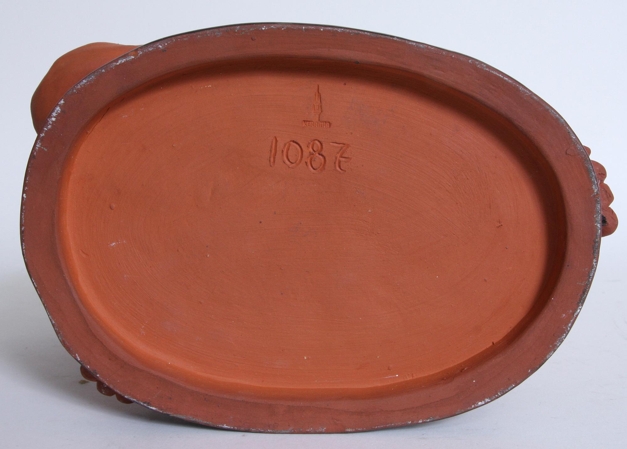 FIGURIN, kerakmik, "Keramia", monogramsign "MS", 1900-tal.