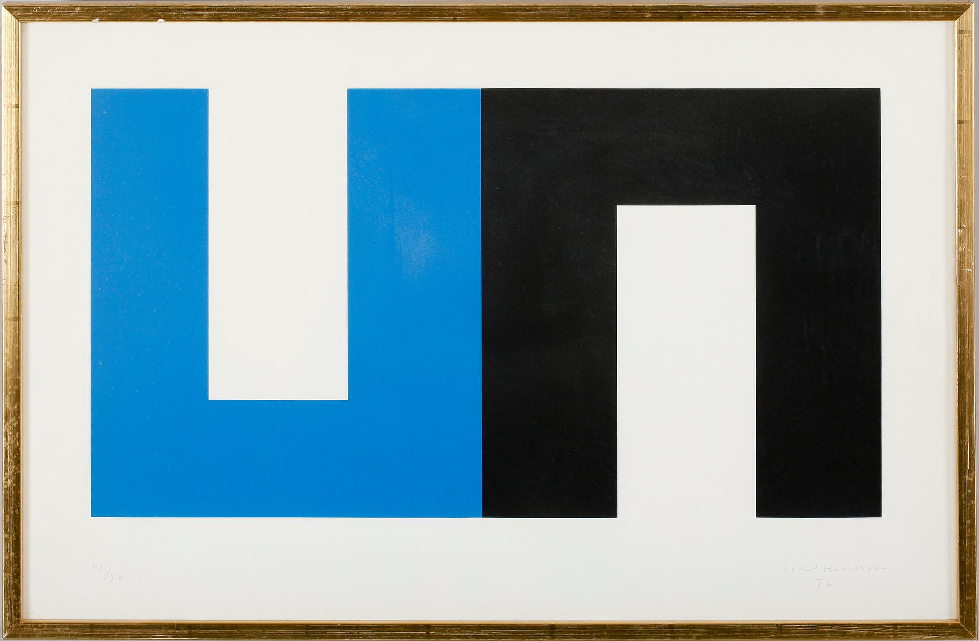 ESKIL HANSSON, 2 st, serigrafier, sign och dat 76, numr 21/50.