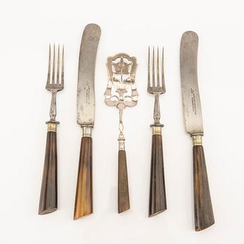 Cutlery 25 pcs late 19th century Solingen Gottlieb Hammesfahr Germany.