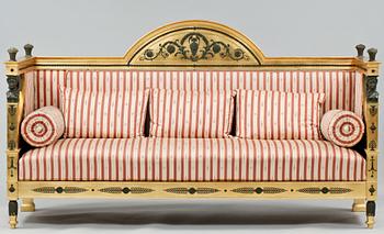 SOFFA, empirestil, AB Axel Beckmans möbelfabrik, Norrköping, tidigt 1900-tal.