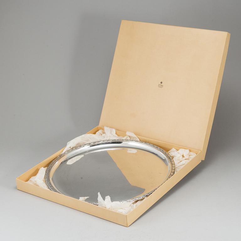 WA BOLIN, a silver tray from Stockholm, 1958.