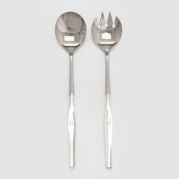 Tapio Wirkkala, A pair of silver and steel cutlery, 'Tapio', Kultakeskus Hämeenlinna 1995.