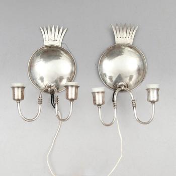 VÄGGLAMPOR, 1 par, CG Hallberg, 1900-talets första hälft.