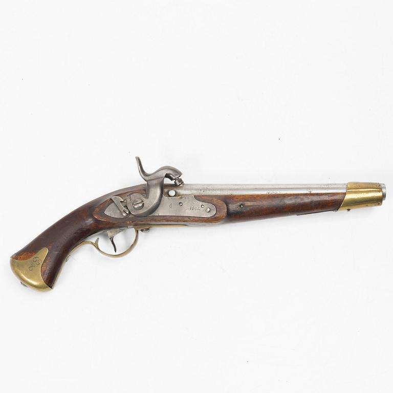 Slaglåspistol, svensk, m/1820-49 flankör.