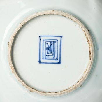 A set of 12 blue and white 'three friends of winter' dishes, Tianqi/Chongzhen, mid 17th century.